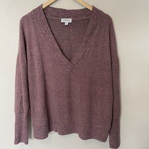 Evereve V Neck Super Soft Sweater Large
